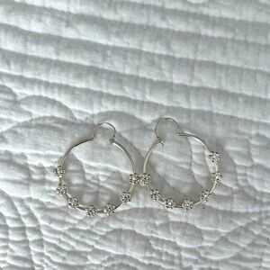 Silver Flower Earrings